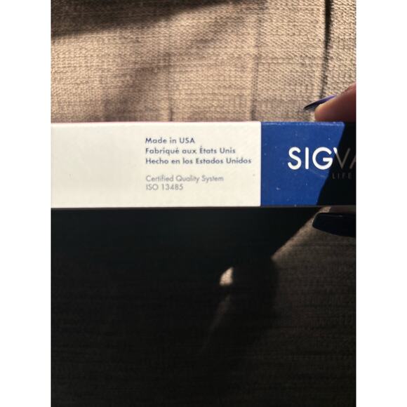 Sigvaris Life For Legs Mens Size C Charcoal Classic Ribbed Support Stockings - Picture 6 of 6